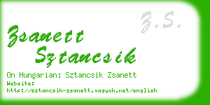 zsanett sztancsik business card